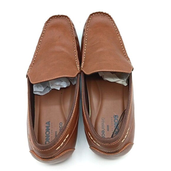 Sonoma Ortholite Eco Men’s Slip On Shoes Size 11.5 Wide Leather Topsides - Picture 3 of 11